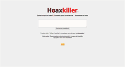Desktop Screenshot of hoaxkiller.fr